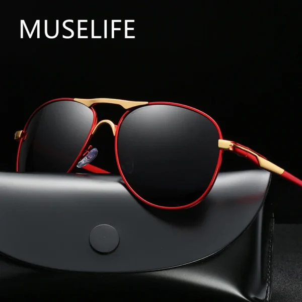 Luxury Polarized Sunglasses Men Women Driving Fishing Retro Sun Glasses Brand Designer Male Metal Sunglasses For Man UV400